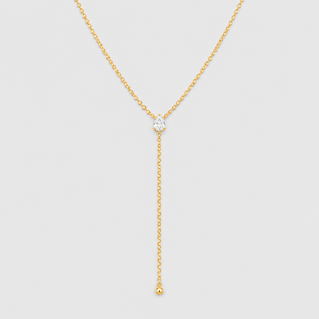 Lab Grown Diamond Pear Cut Chain Necklace 0.40 Ct. (EF/VVS-VS)