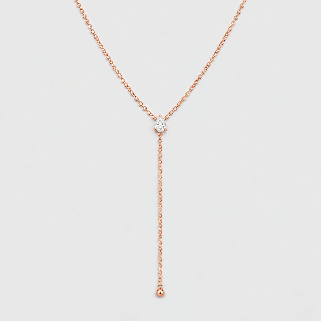 Lab Grown Diamond Pear Cut Chain Necklace 0.40 Ct. (EF/VVS-VS)
