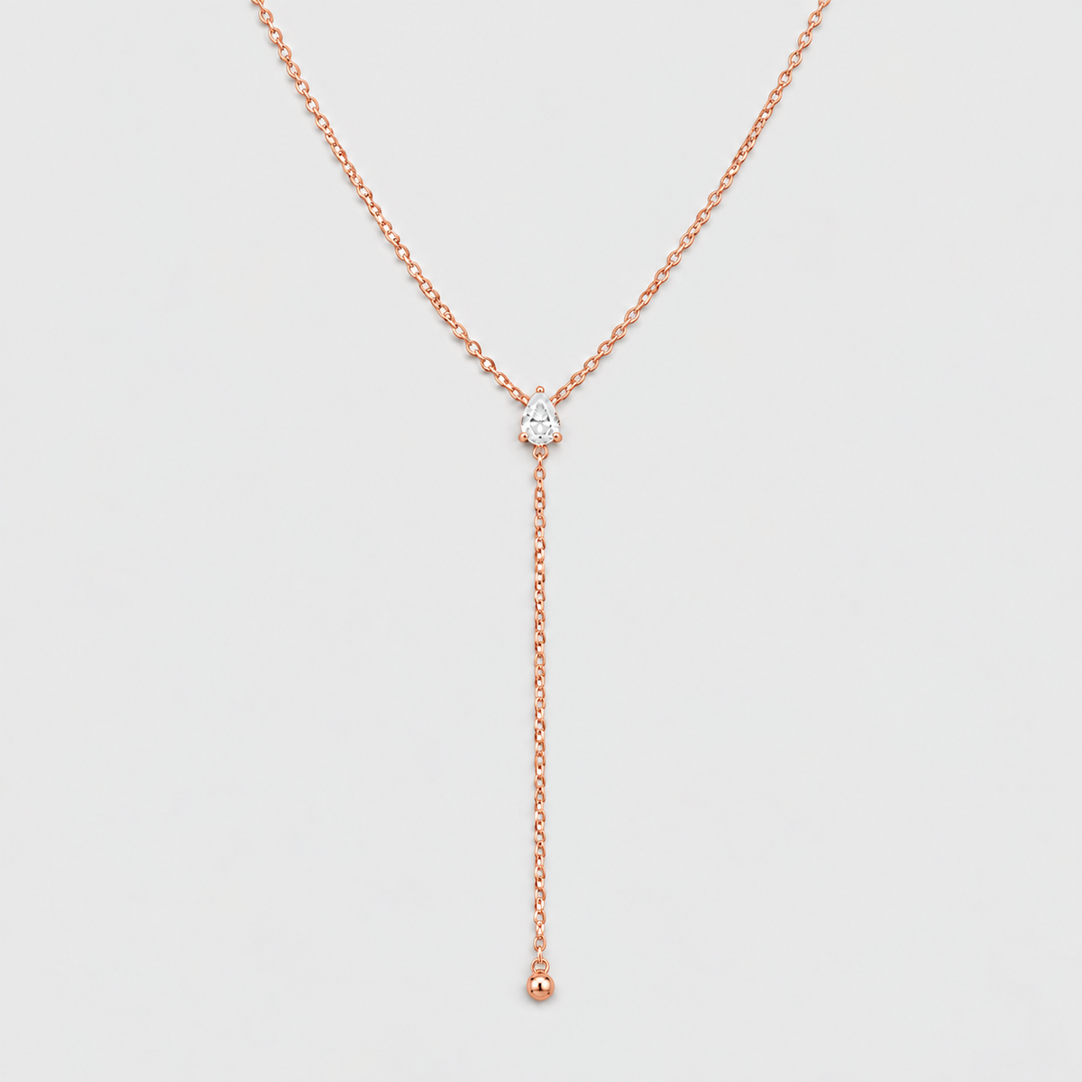 Lab Grown Diamond Pear Cut Chain Necklace 0.40 Ct. (EF/VVS-VS)