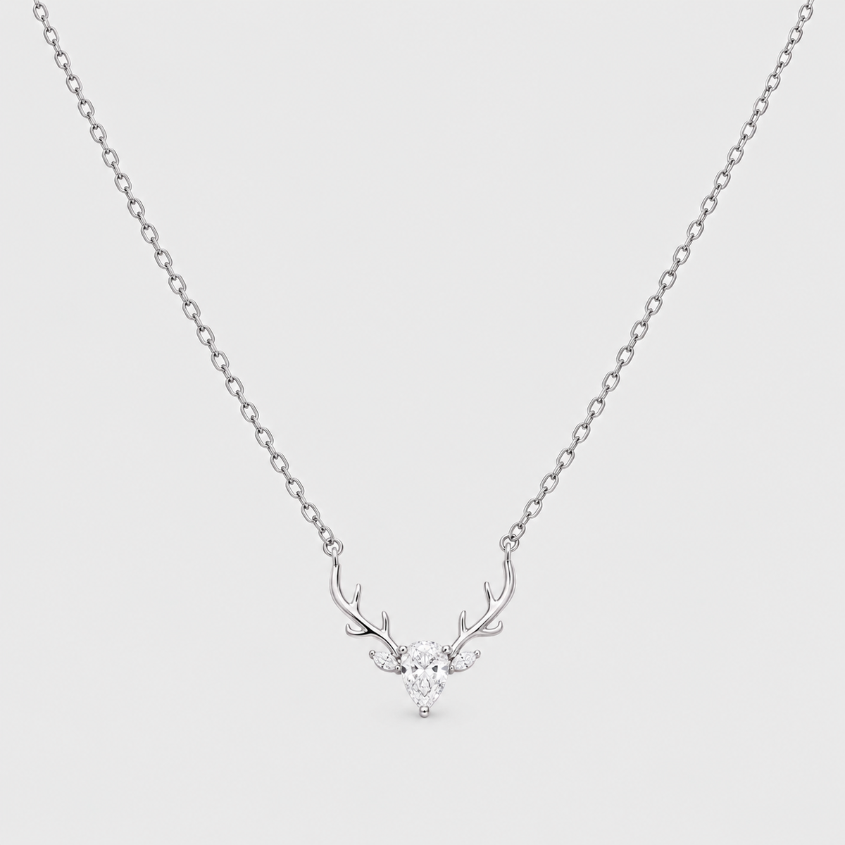 Lab Grown Diamond Pear Cut 0.25 Ct. Chain Necklace (EF/VVS-VS)