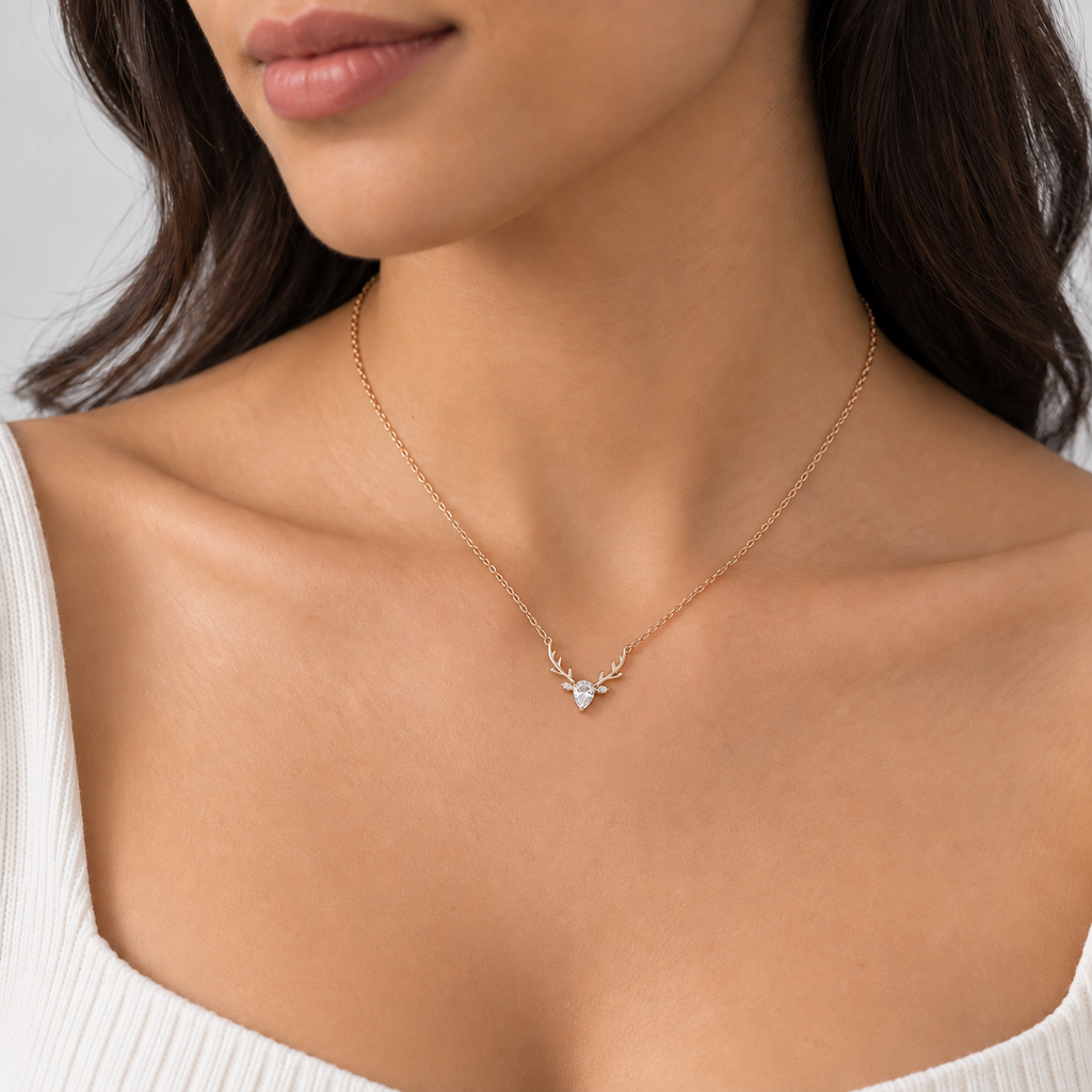 Lab Grown Diamond Pear Cut 0.25 Ct. Chain Necklace (EF/VVS-VS)