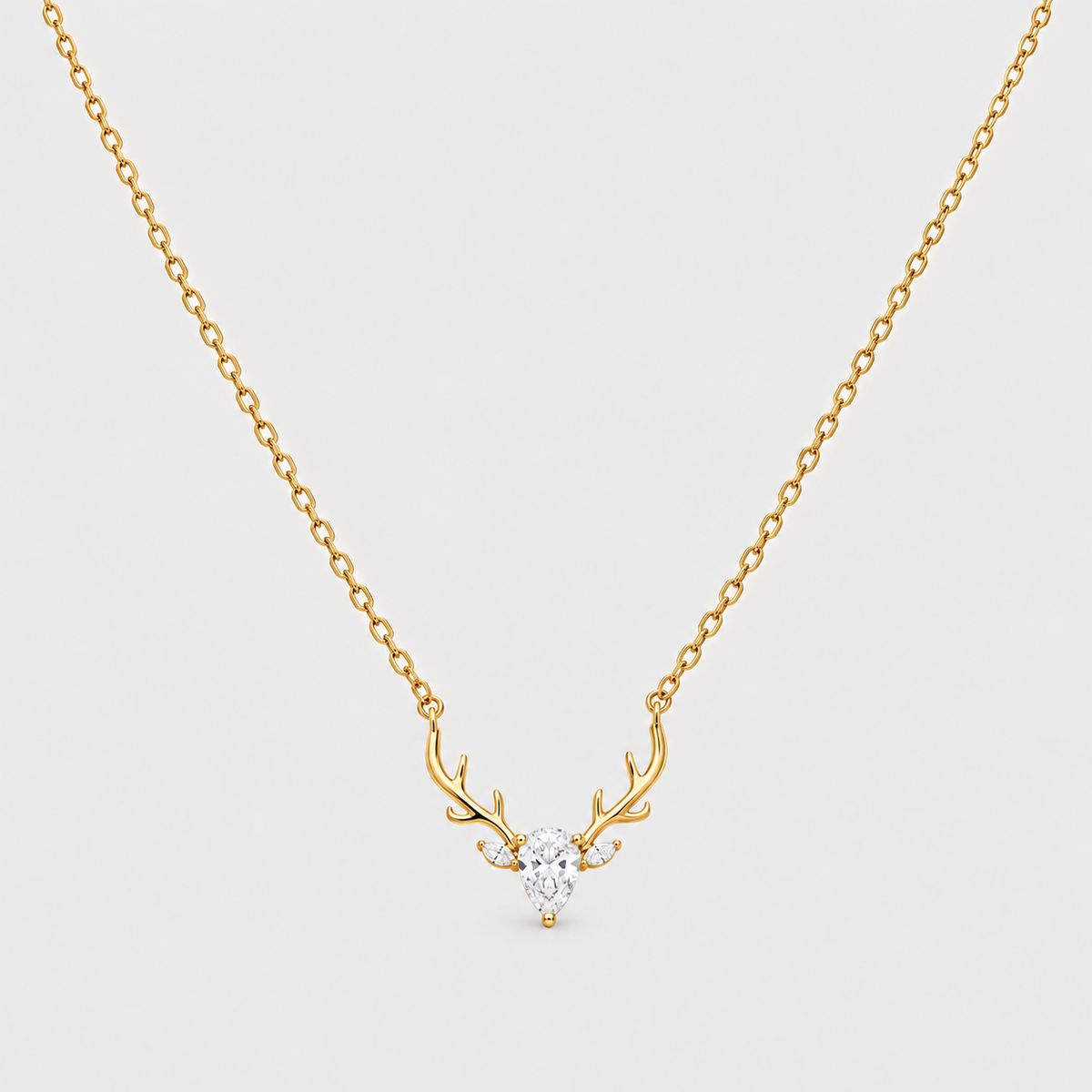 Lab Grown Diamond Pear Cut 0.25 Ct. Chain Necklace (EF/VVS-VS)
