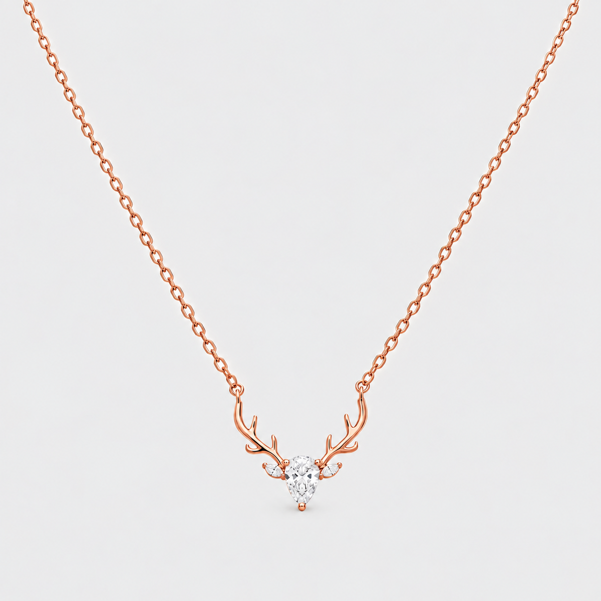 Lab Grown Diamond Pear Cut 0.25 Ct. Chain Necklace (EF/VVS-VS)