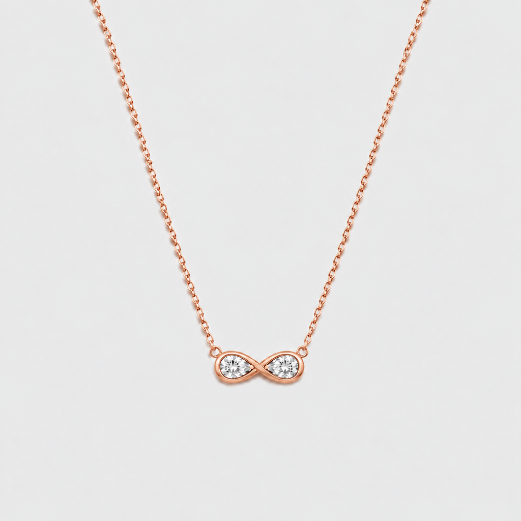 Lab Grown Diamond Infinity Design Chain Necklace 0.50 Ct. (EF/VVS-VS)