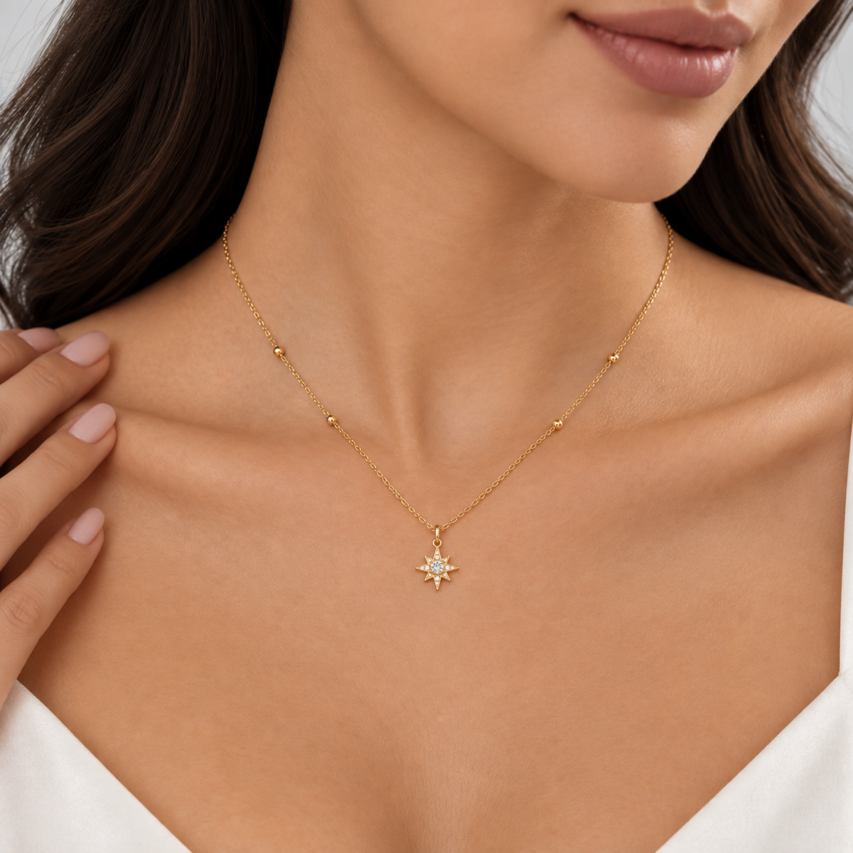 Lab Grown Diamond Round 0.20 Ct. Layered Chain Necklace (EF/VVS-VS)