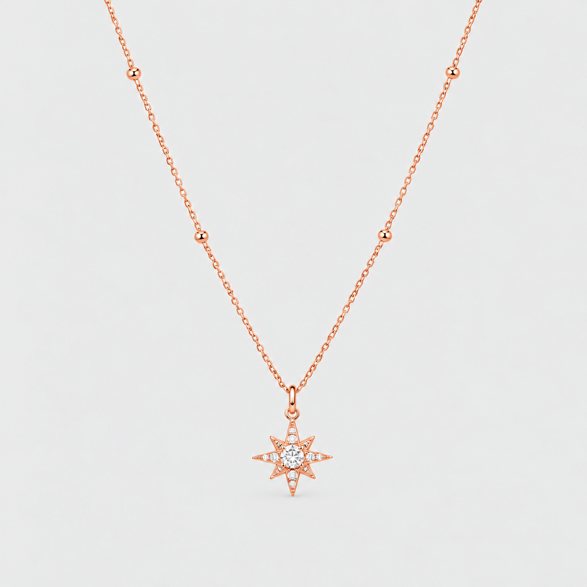 Lab Grown Diamond Round 0.20 Ct. Layered Chain Necklace (EF/VVS-VS)