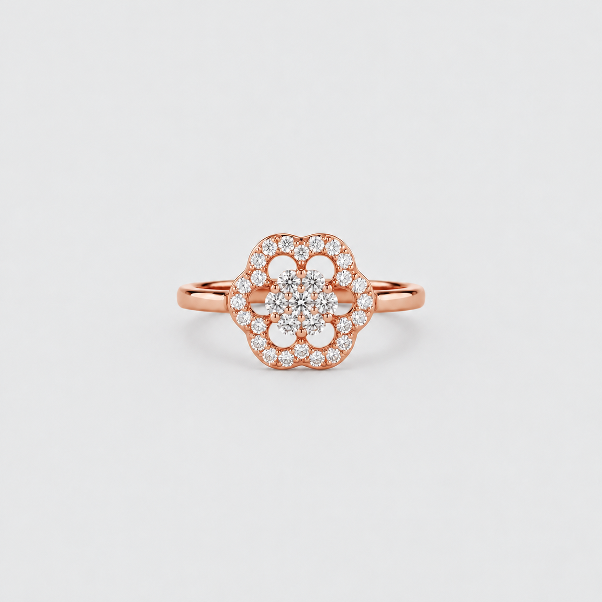 Lab Grown Diamond Cluster Ring 0.35 Ct. Round Cut (EF/VVS-VS)