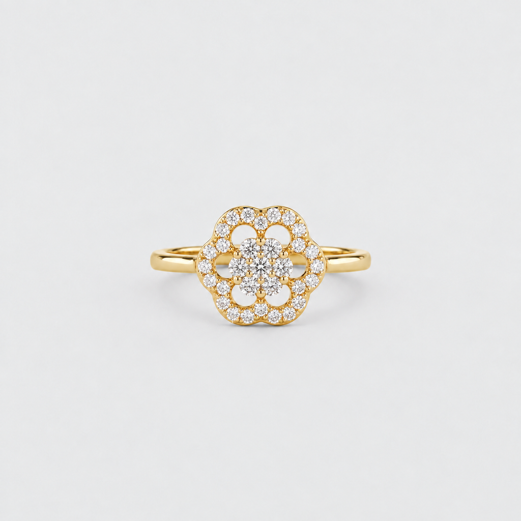 Lab Grown Diamond Cluster Ring 0.35 Ct. Round Cut (EF/VVS-VS)