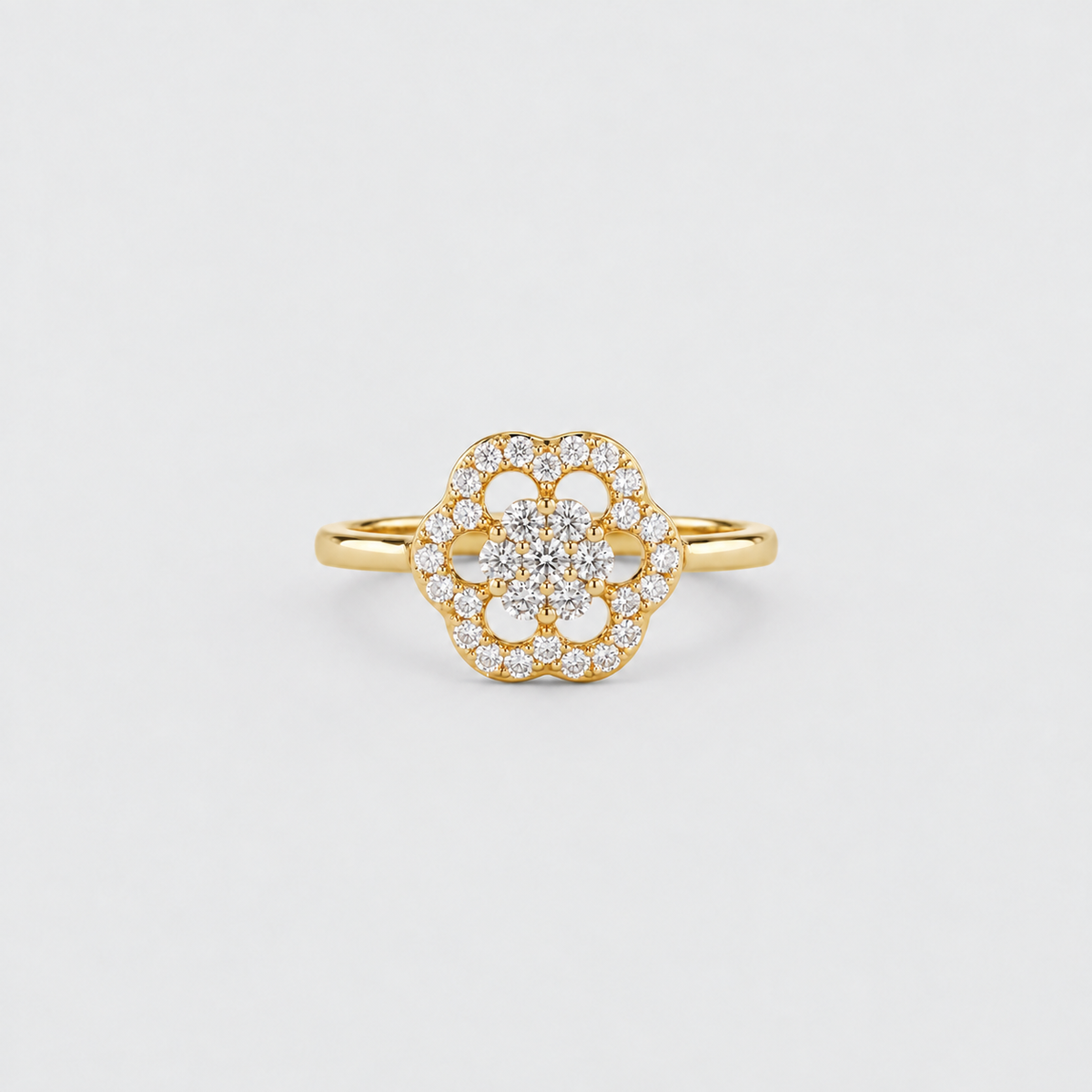 Lab Grown Diamond Cluster Ring 0.35 Ct. Round Cut (EF/VVS-VS)