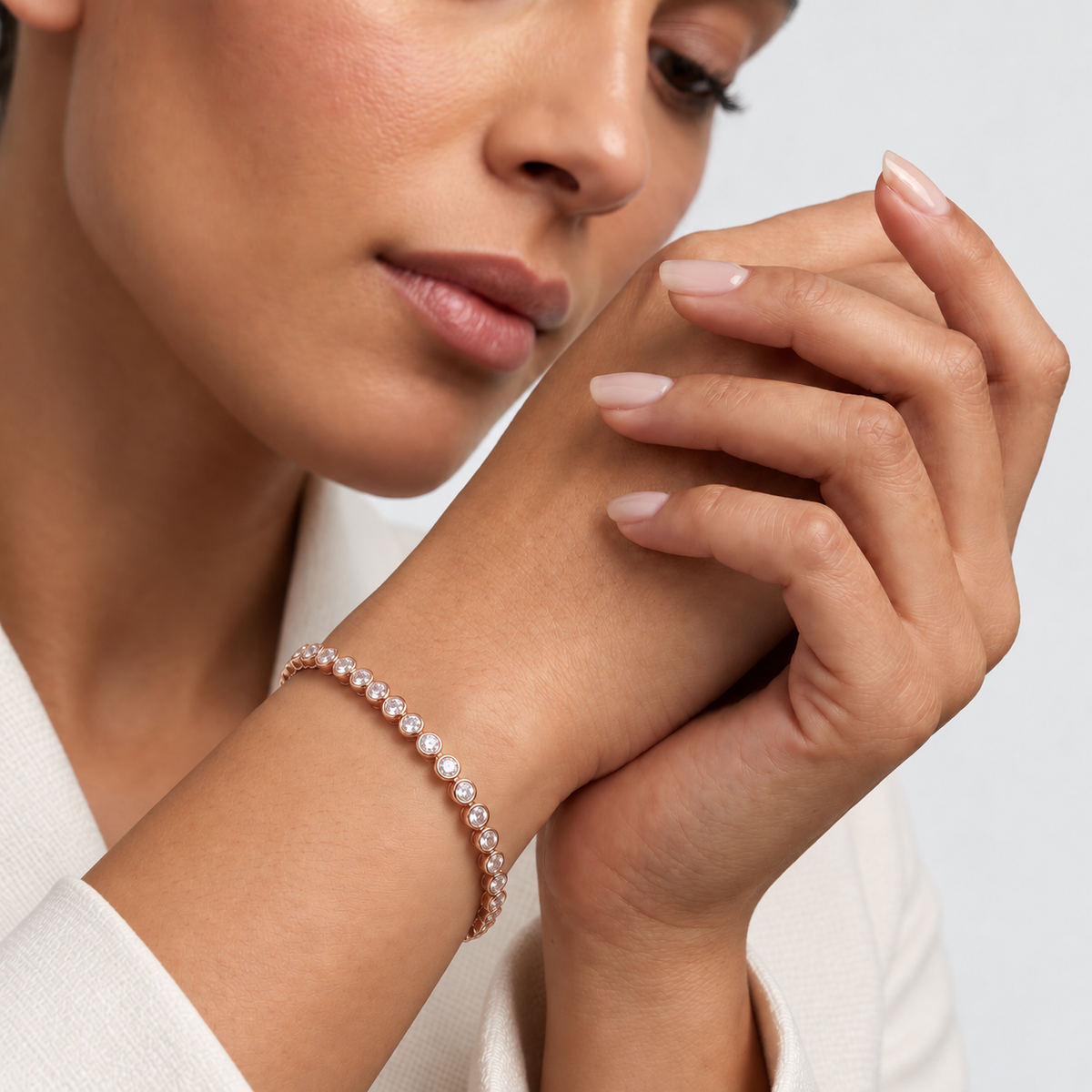 3.68 Ct. Lab Grown Diamond Round Cut Tennis Bracelet (EF/VVS-VS)