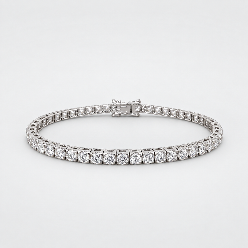 7.13 Ct. Lab Grown Diamond Round Cut Tennis Bracelet (EF/VVS-VS)