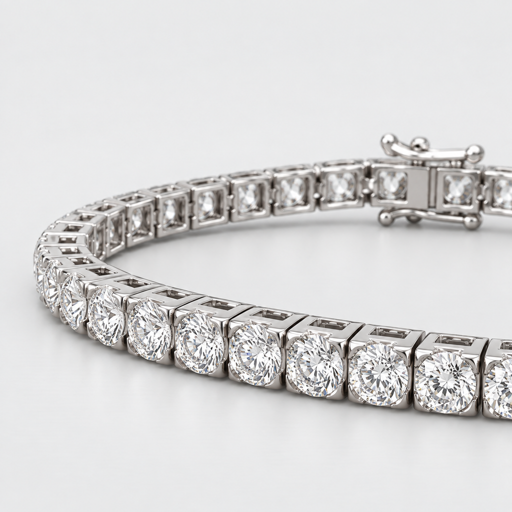 7.13 Ct. Lab Grown Diamond Round Cut Tennis Bracelet (EF/VVS-VS)