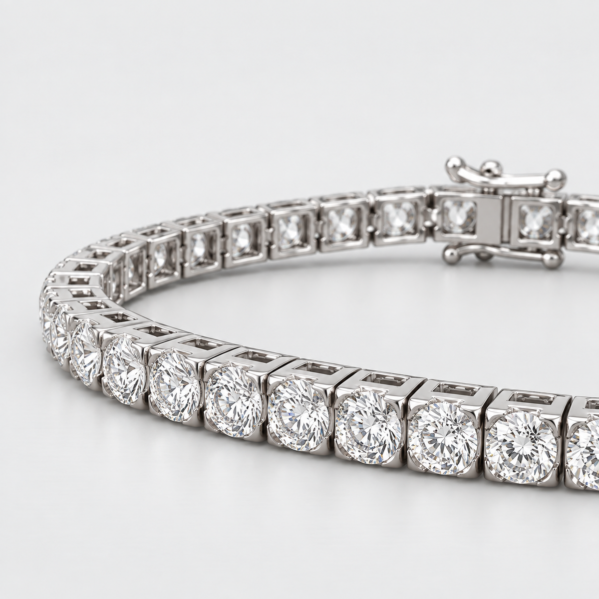 7.13 Ct. Lab Grown Diamond Round Cut Tennis Bracelet (EF/VVS-VS)