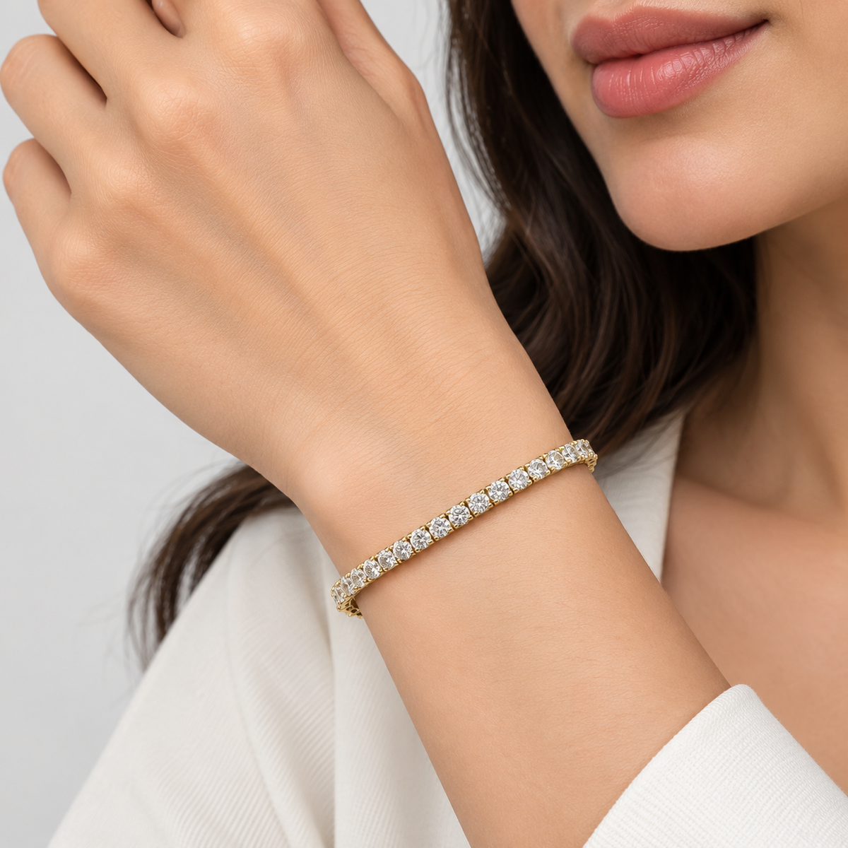 5.17 Ct. Lab Grown Diamond Round Cut Tennis Bracelet (EF/VVS-VS)