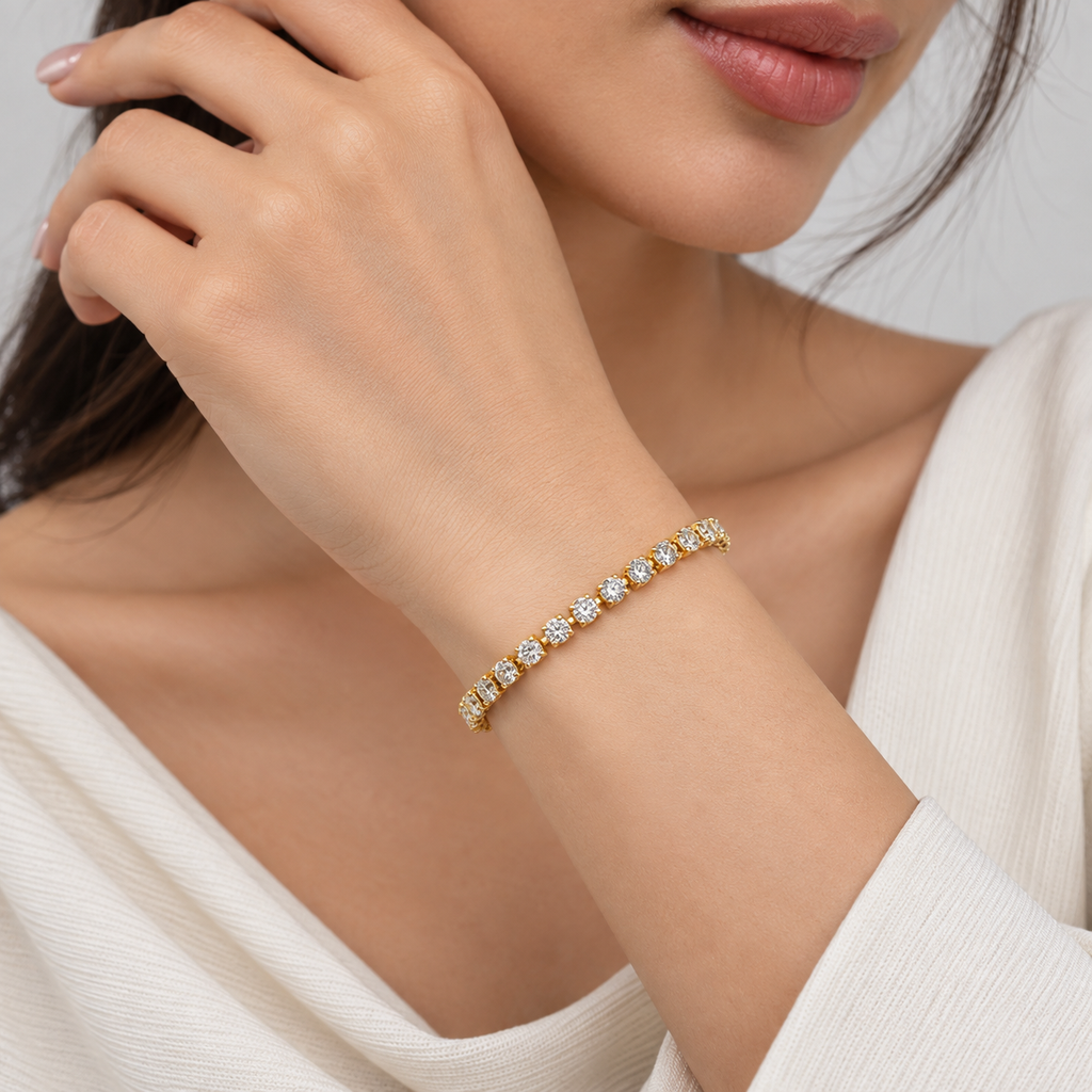 5.73 Ct. Lab Grown Diamond Round Tennis Bracelet (EF/VVS-VS)