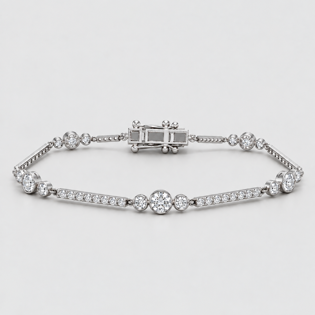 2 Ct. Round Cut Lab Grown Diamond Tennis Bracelet (EF/VVS-VS)