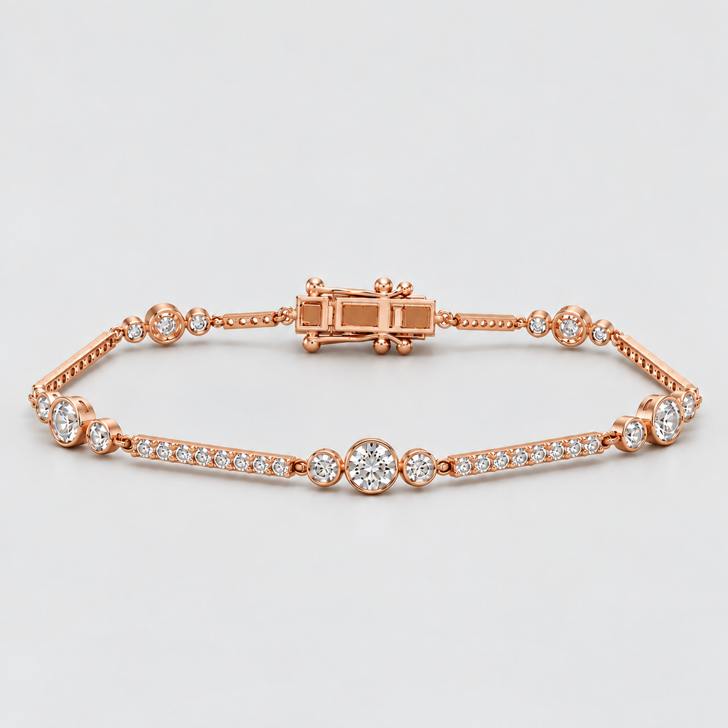 2 Ct. Round Cut Lab Grown Diamond Tennis Bracelet (EF/VVS-VS)