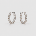 Lab Grown Diamond Round Hoop Earrings 0.85 Ct. (EF/VVS-VS)