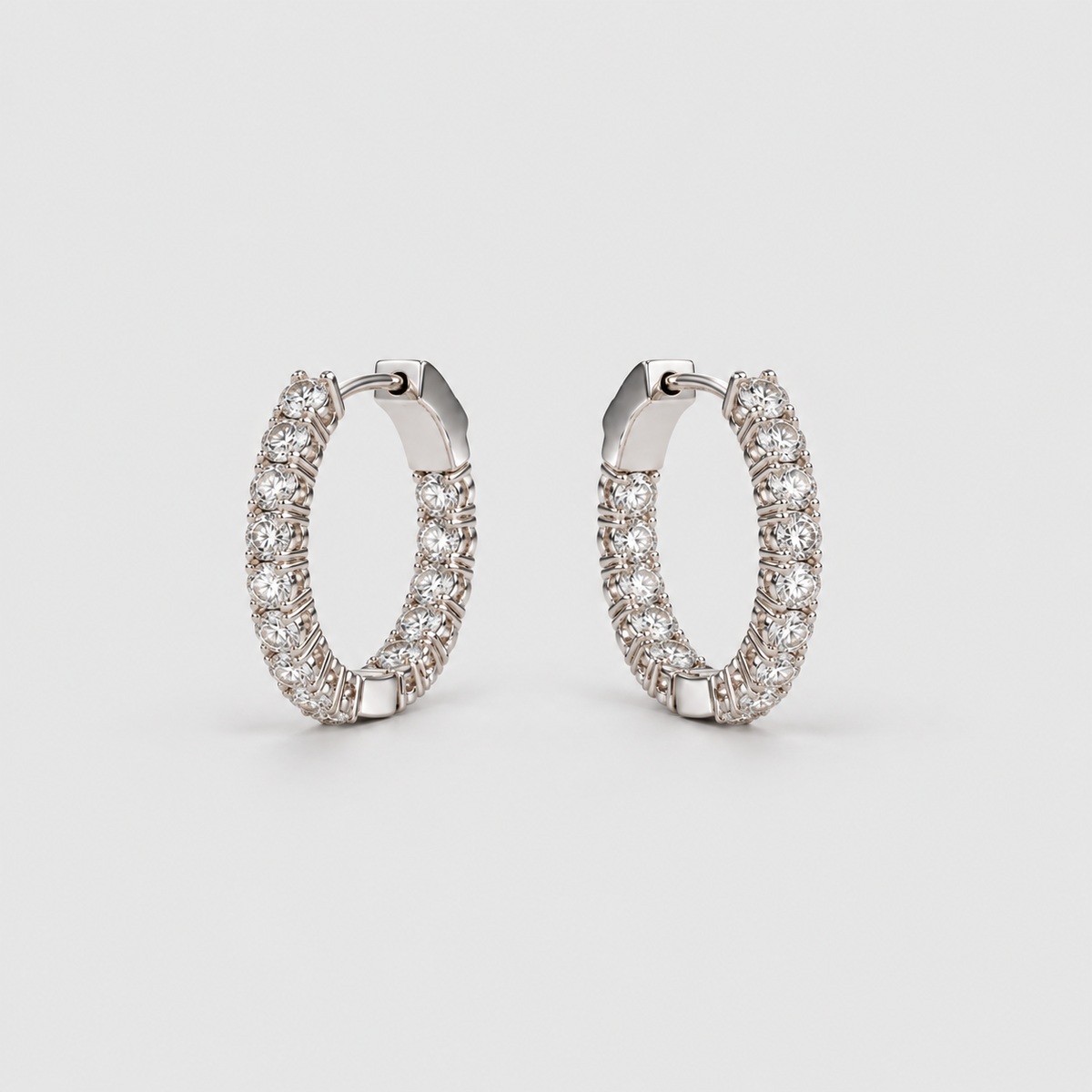 Lab Grown Diamond Round Hoop Earrings 0.85 Ct. (EF/VVS-VS)