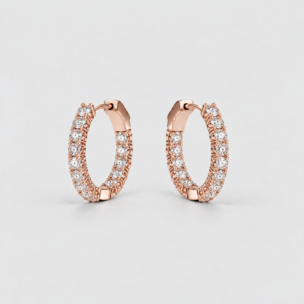 Lab Grown Diamond Round Hoop Earrings 0.85 Ct. (EF/VVS-VS)