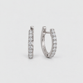 Lab Grown Diamond Round Cut Hoop Earrings 0.43 Ct. (EF/VVS-VS)