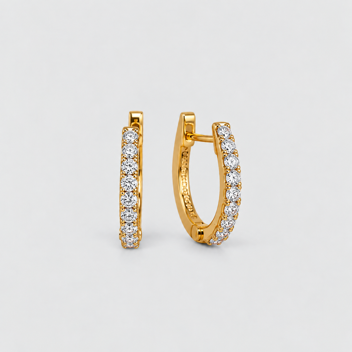 Lab Grown Diamond Round Cut Hoop Earrings 0.43 Ct. (EF/VVS-VS)