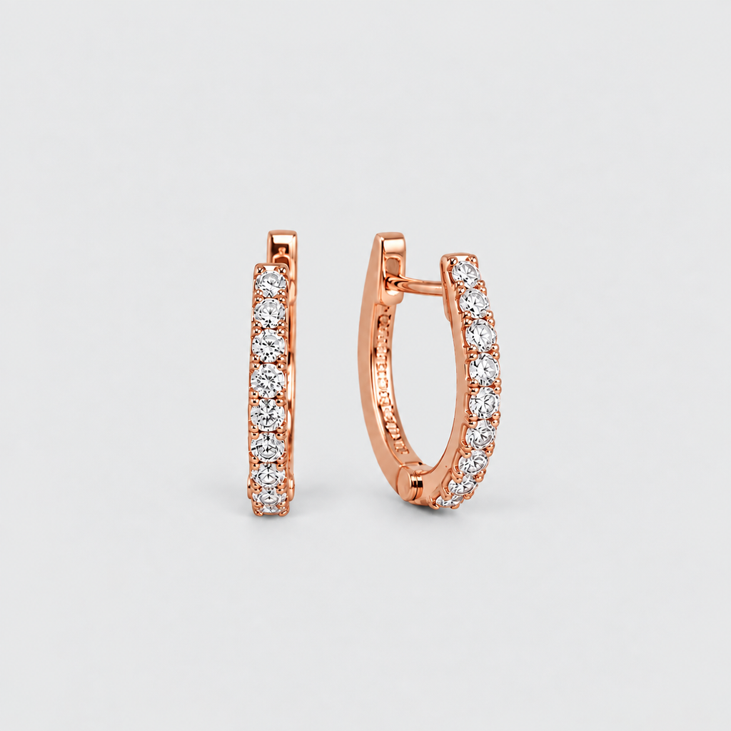 Lab Grown Diamond Round Cut Hoop Earrings 0.43 Ct. (EF/VVS-VS)