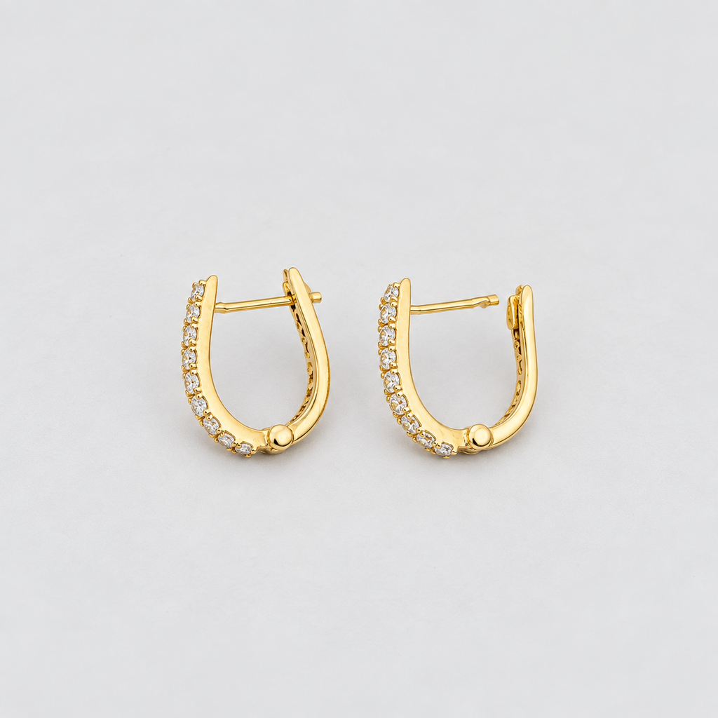 Lab Grown Diamond Round Cut Hoop Earrings 0.43 Ct. (EF/VVS-VS)