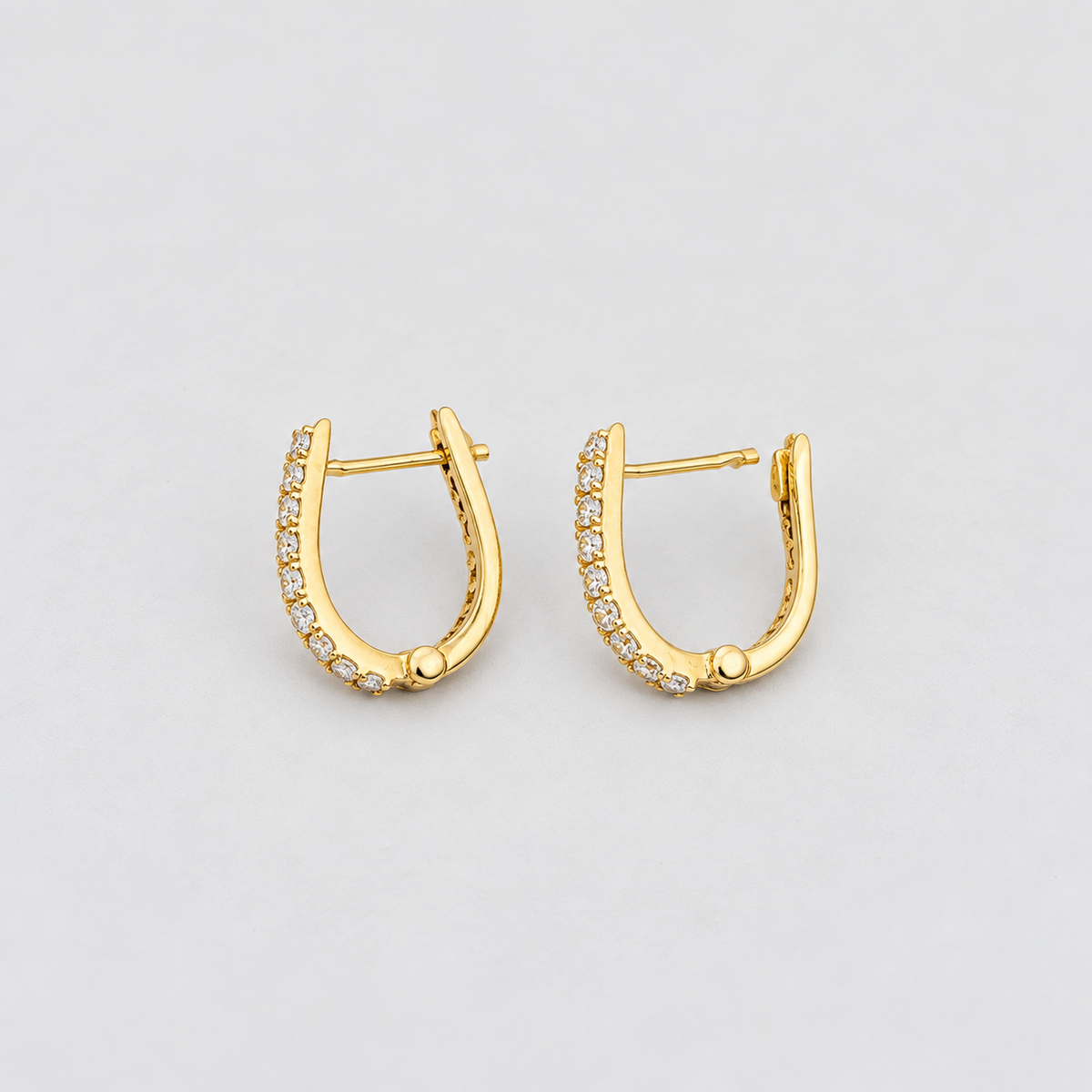 Lab Grown Diamond Round Cut Hoop Earrings 0.43 Ct. (EF/VVS-VS)
