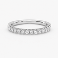 Round Lab Grown Diamond Half Eternity Ring 0.50 Ct (VS-EF)