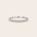 Round Lab Grown Diamond Half Eternity Ring 0.50 Ct (VS-EF)