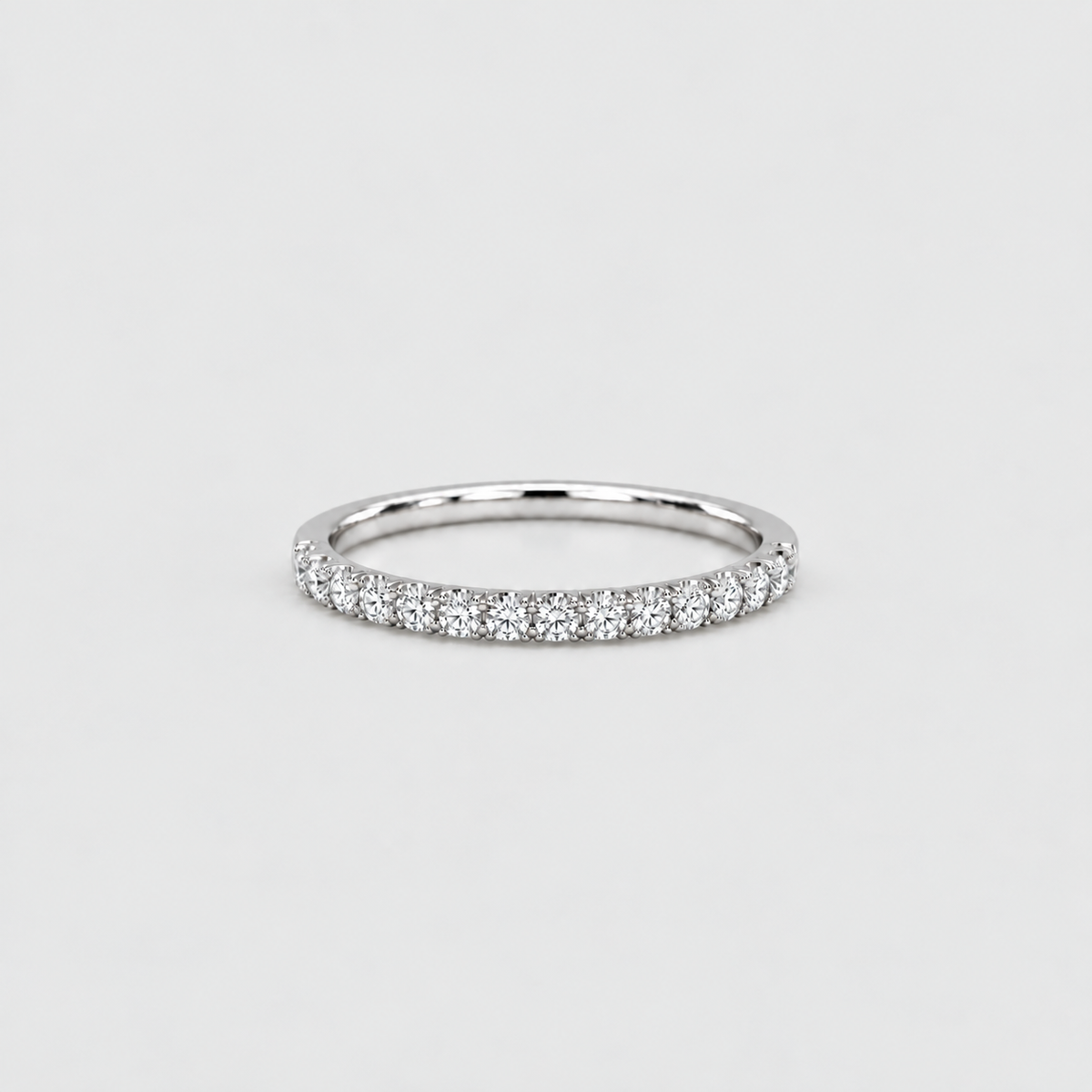 Round Lab Grown Diamond Half Eternity Ring 0.50 Ct (EF/VVS-VS)