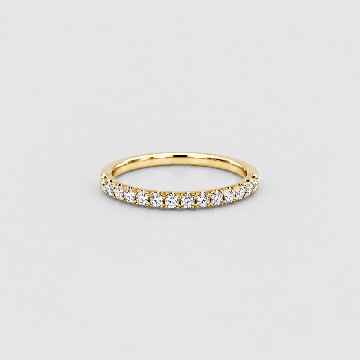Round Lab Grown Diamond Half Eternity Ring 0.50 Ct (EF/VVS-VS)