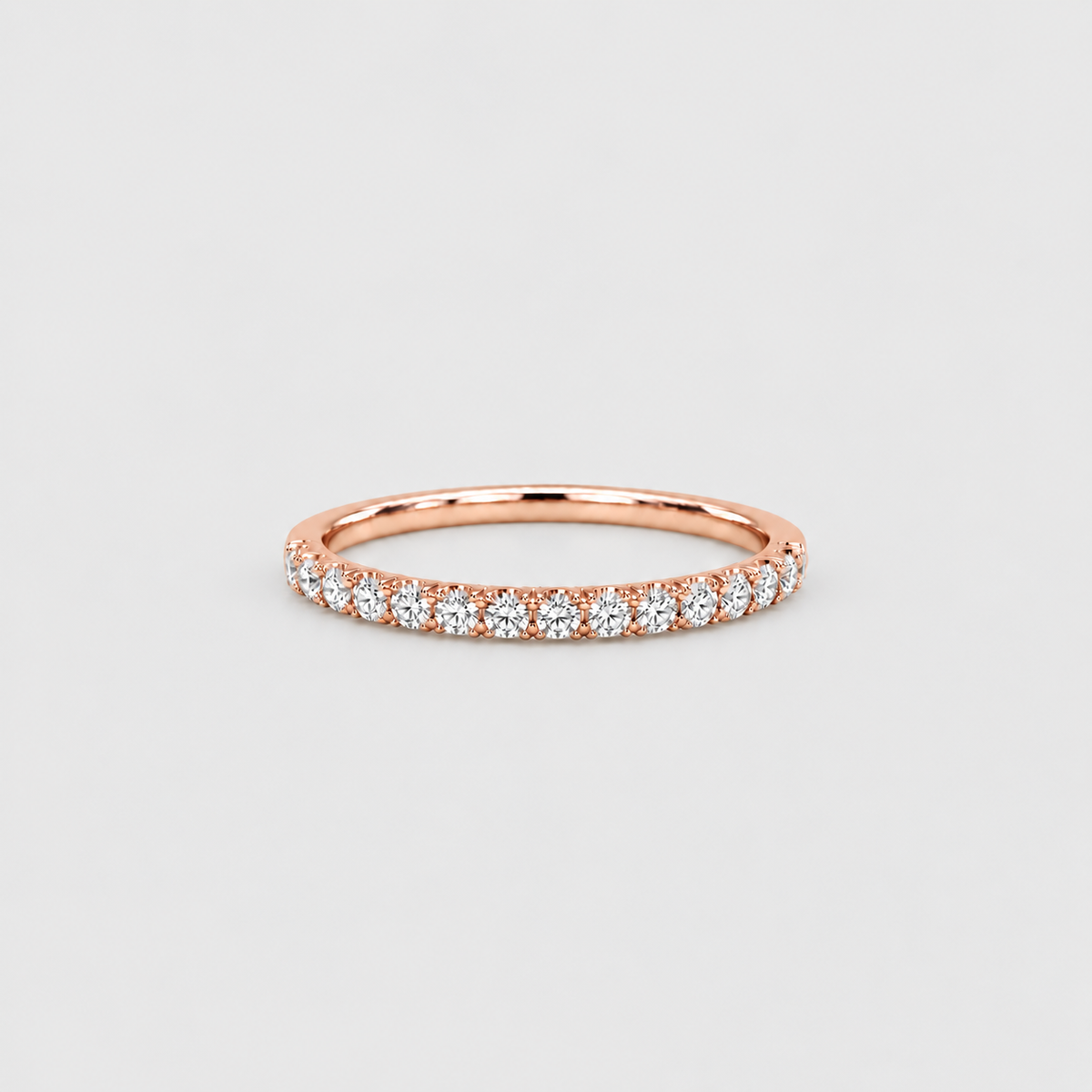 Round Lab Grown Diamond Half Eternity Ring 0.50 Ct (EF/VVS-VS)