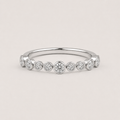 Round Cut Lab Grown Diamond Half Eternity Band Ring 0.33 Ct. (VS-EF)