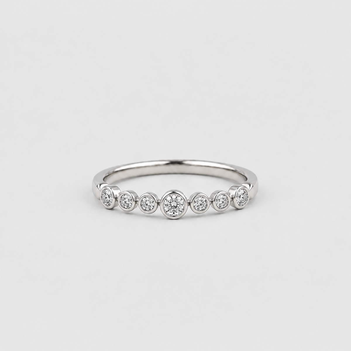 Round Cut Lab Grown Diamond Half Eternity Band Ring 0.33 Ct. (EF/VVS-VS)