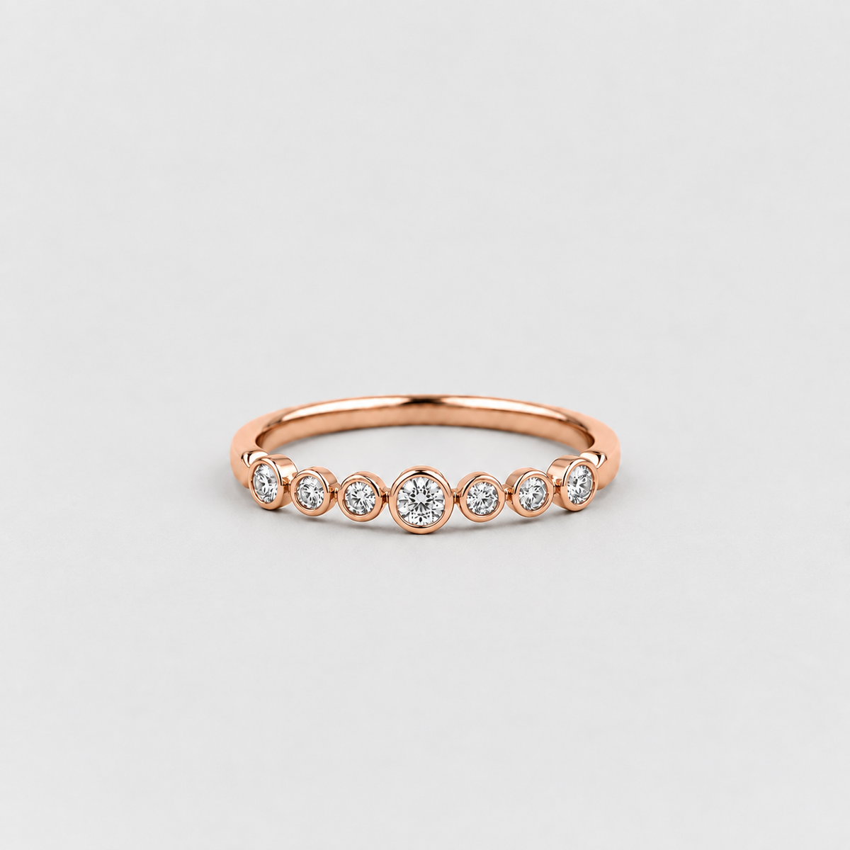 Round Cut Lab Grown Diamond Half Eternity Band Ring 0.33 Ct. (EF/VVS-VS)