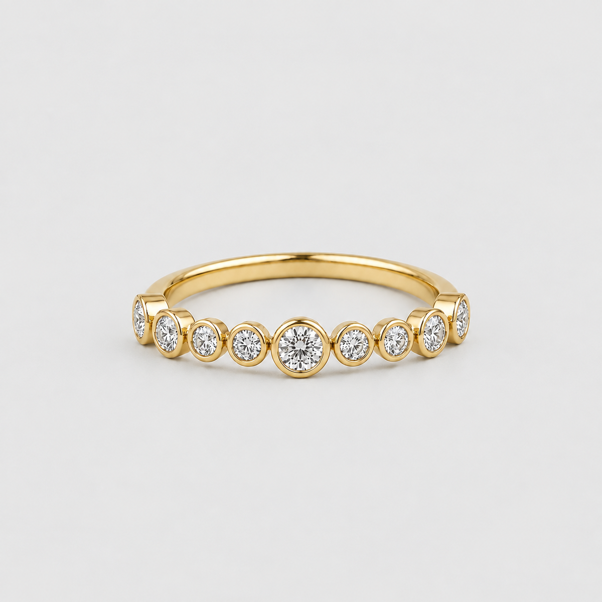 Round Cut Lab Grown Diamond Half Eternity Band Ring 0.33 Ct. (EF/VVS-VS)