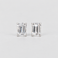3 Ct. Emerald Cut Lab Grown Diamond Stud Earrings (VS-EF)