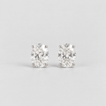 4 Ct. Lab Grown Diamond Oval Cut Stud Earrings (VS-EF)