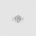 Marquise-shaped diamond cluster ring in white gold for women
