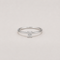 Lab-Grown Diamond Ring Radiant-Cut Diamond 0.50 Ct. (VS-EF)