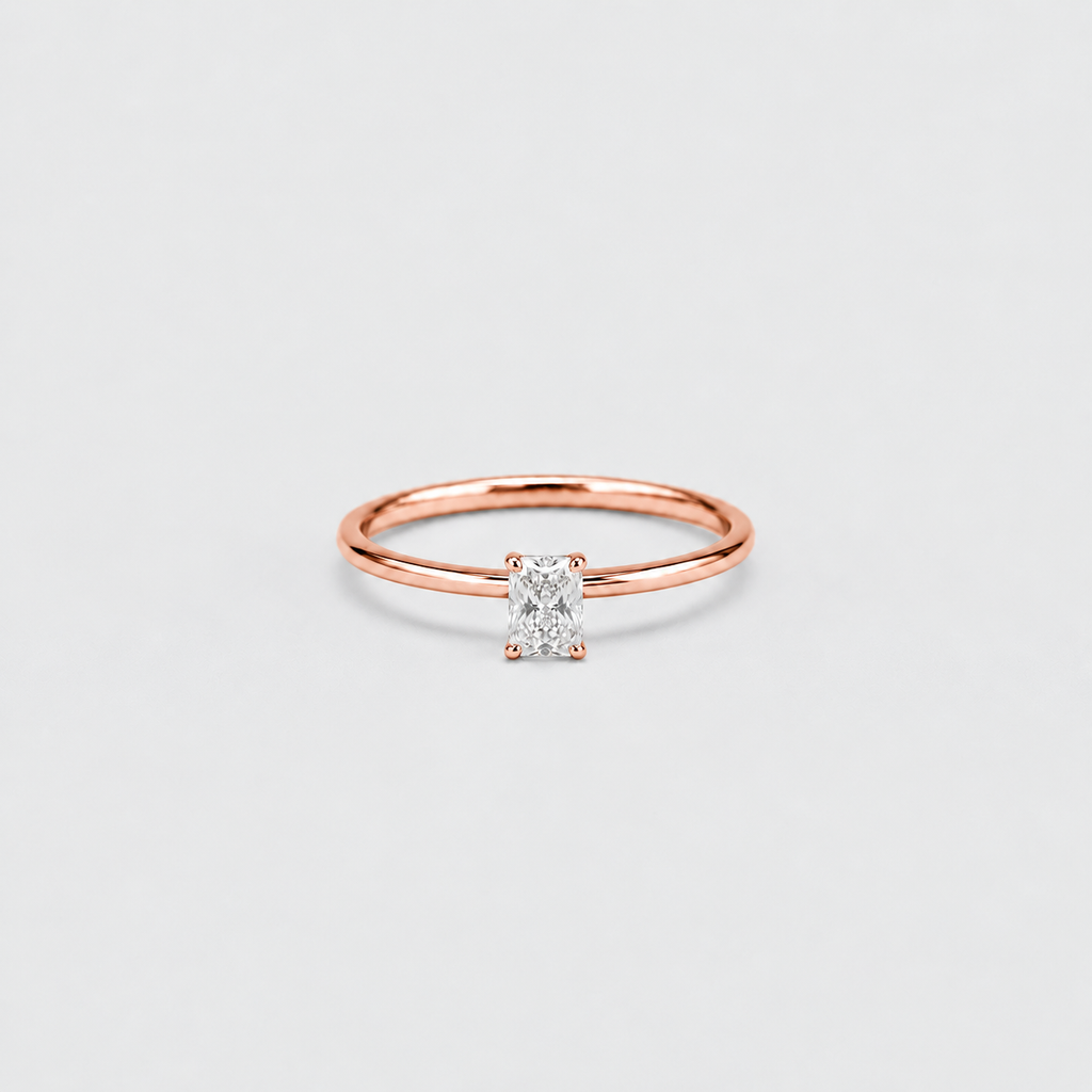Lab-Grown Diamond Ring Radiant-Cut Diamond 0.50 Ct. (EF/VVS-VS)