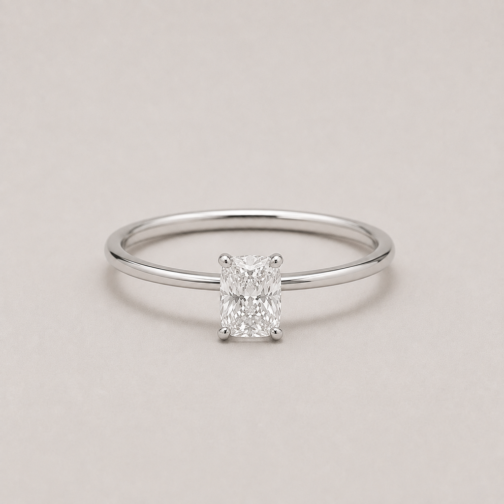 Lab-Grown Diamond Ring Radiant-Cut Diamond 0.75 Ct. (VS-EF)