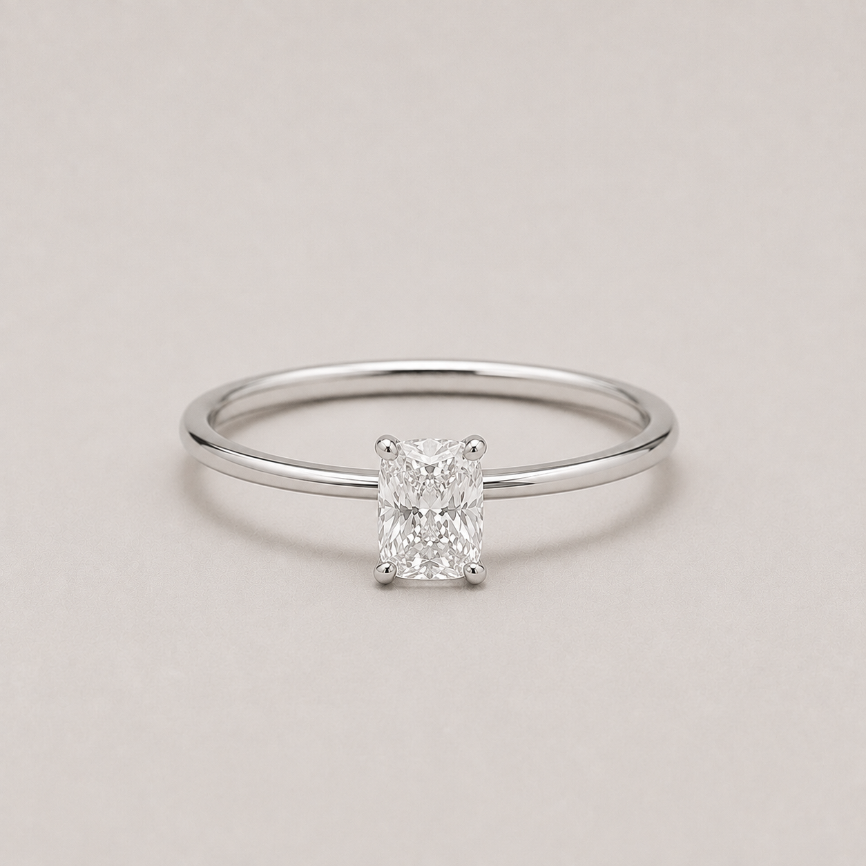 Lab-Grown Diamond Ring Radiant-Cut Diamond 0.75 Ct. (VS-EF)
