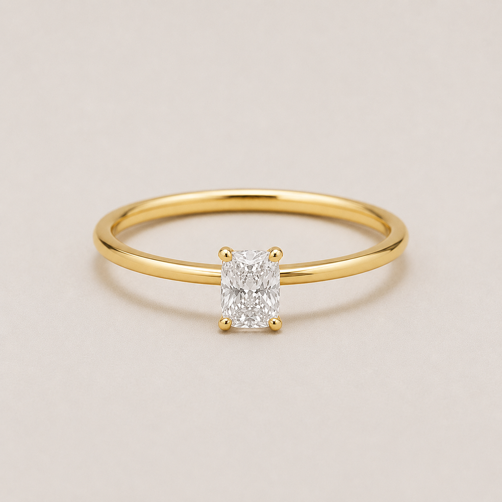 Lab-Grown Diamond Ring Radiant-Cut Diamond 0.75 Ct. (VS-EF)