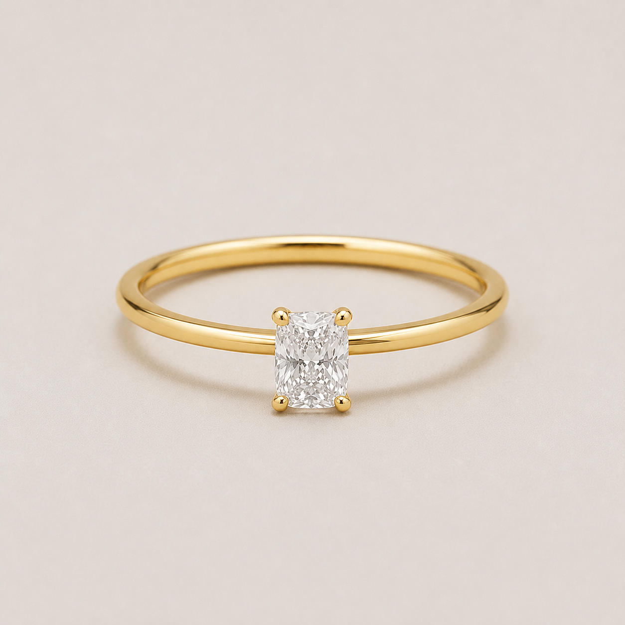 Lab-Grown Diamond Ring Radiant-Cut Diamond 0.75 Ct. (VS-EF)