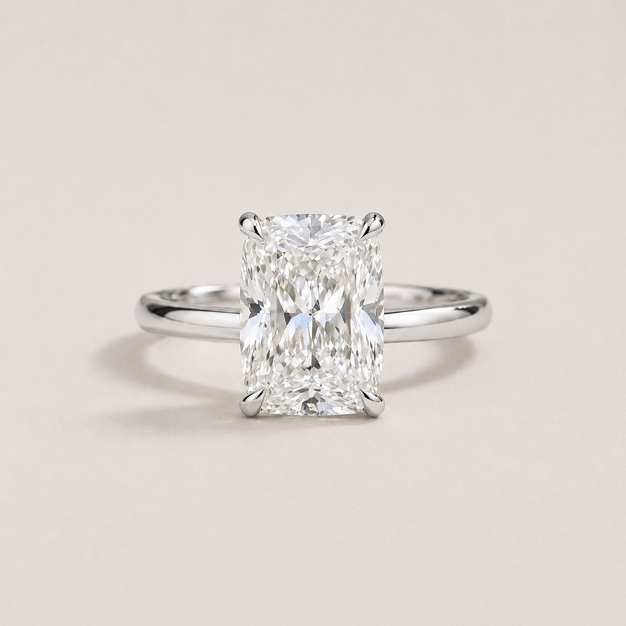 3 Ct. Lab-Grown Diamond Ring Radiant-Cut Diamond (VS-EF)