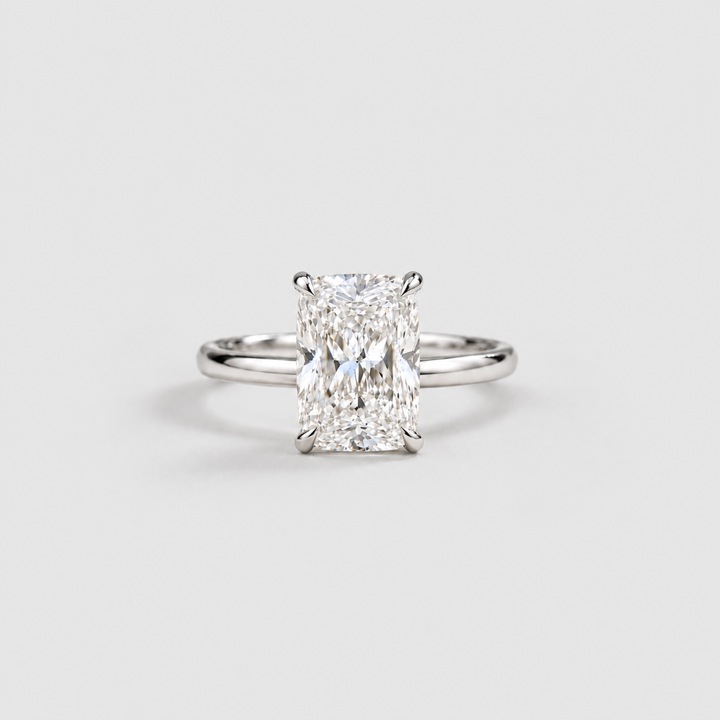 3 Ct. Lab-Grown Diamond Ring Radiant-Cut Diamond (VS-EF)