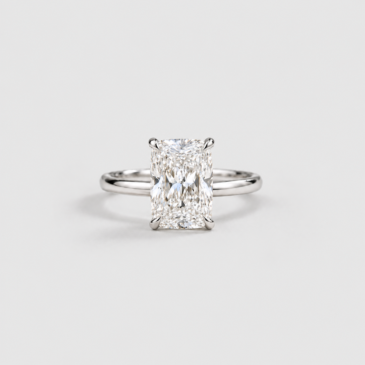 3 Ct. Lab-Grown Diamond Ring Radiant-Cut Diamond (VS-EF)